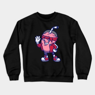 Cute Cool Milkshake Cartoon Crewneck Sweatshirt